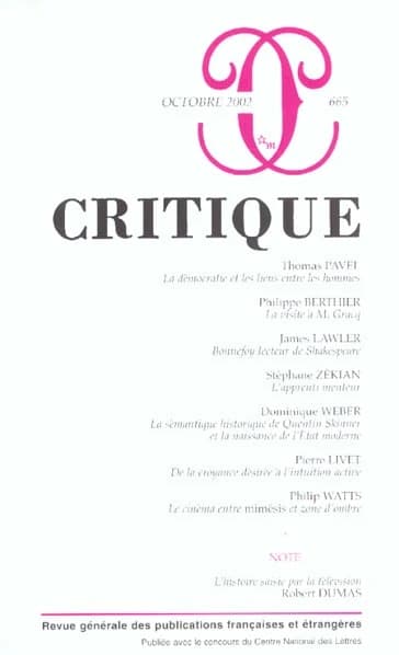 Revue Critique n.665