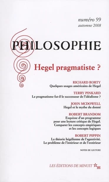 Philosophie Tome 99 ; Hegel pragmatiste ? (automne 99)