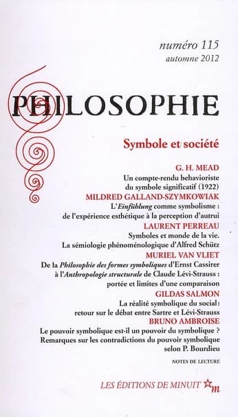 Revue philosophie n.115 : symbole et société