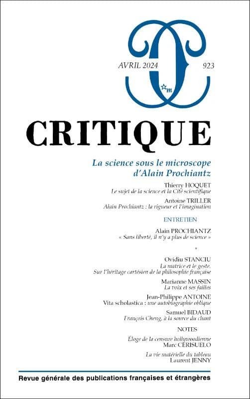 La science sous le microscope d' Alain Prochiantz
