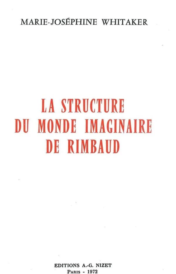 Structure du Monde Imaginaire de Rimbaud