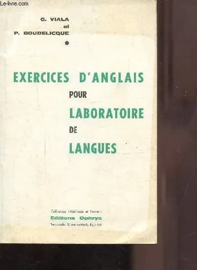 Exercices d'anglais pour laboratoire de langues