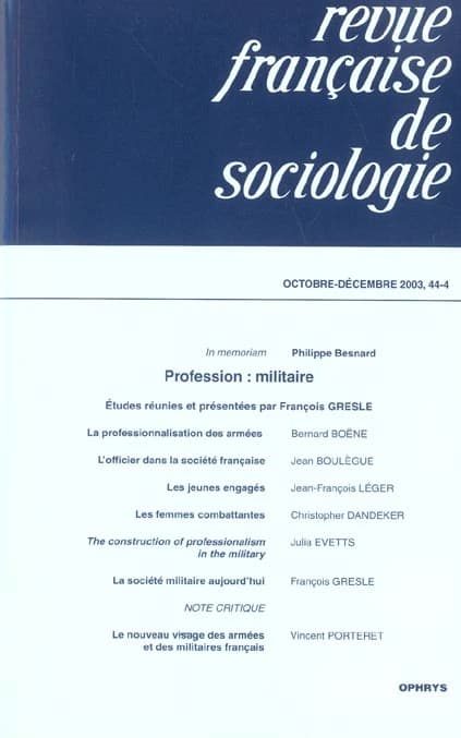 Revue française de sociologie n.44.4 : octobre-décembre 2003