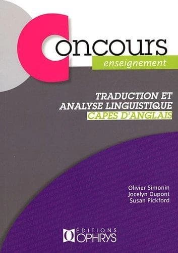 Traduction et analyse linguistique : CAPES d'anglais