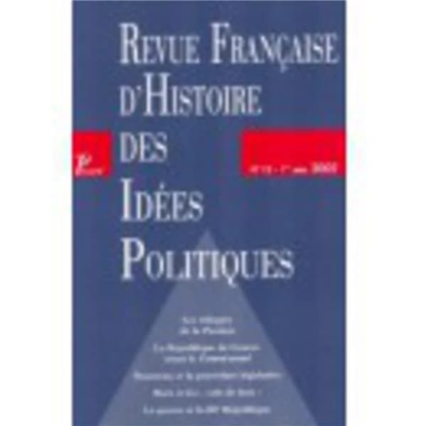 REVUE FRANCAISE D'HISTOIRE DES IDEES POLITIQUES n.15