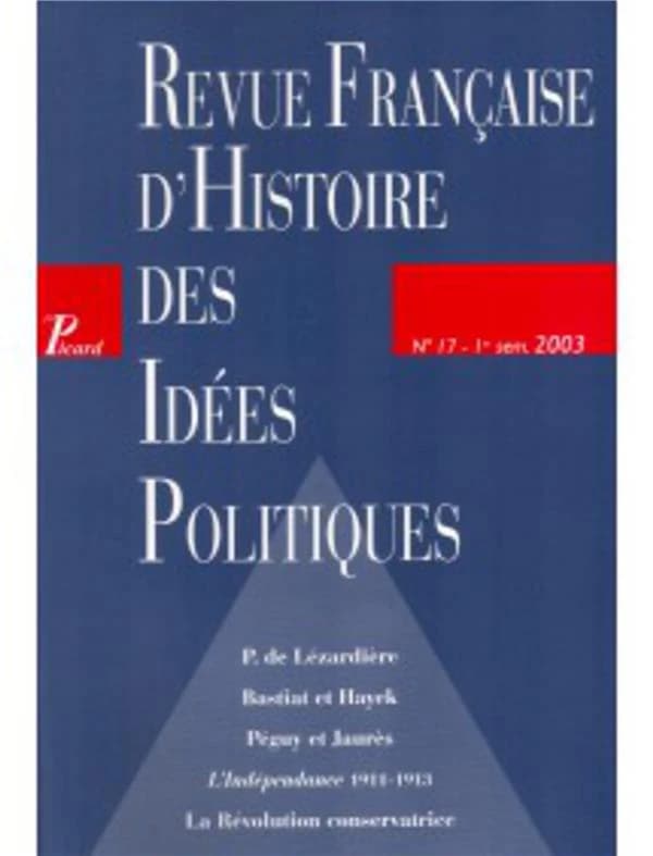 REVUE FRANCAISE D'HISTOIRE DES IDEES POLITIQUES n.17