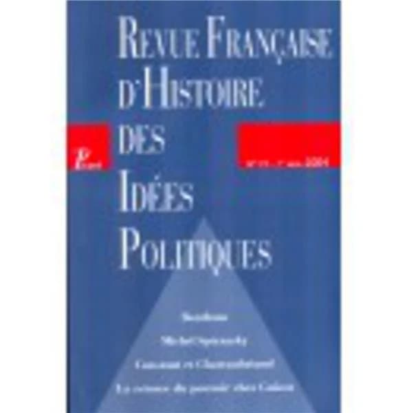 REVUE FRANCAISE D'HISTOIRE DES IDEES POLITIQUES n.19