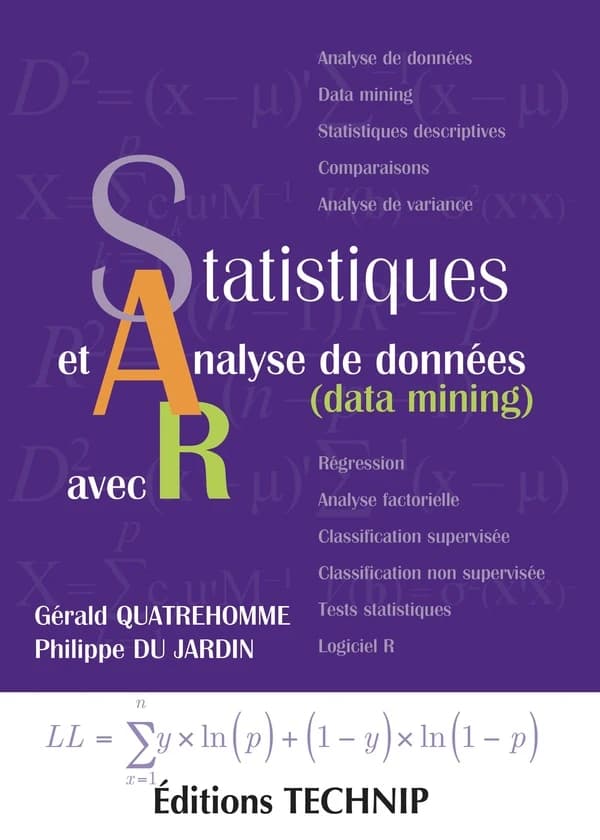 Statistiques et analyse de données, data mining, avec R