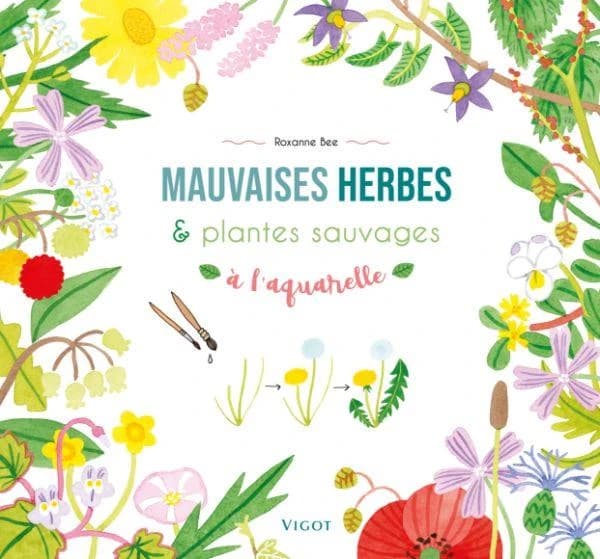 Mauvaises herbes & plantes sauvages à l'aquarelle