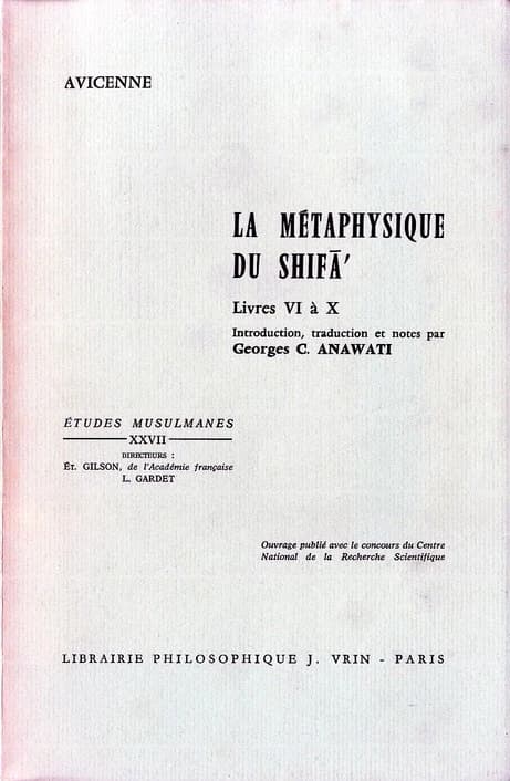 La métaphysique du Shifā'