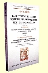 La différence entre les systèmes philosophiques de Fichte et de Schelling