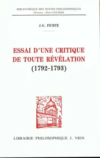 Essai d'une critique de toute révélation : 1792-1793