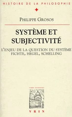 Système et subjectivité : l'enjeu de la question du système : Fichte, Hegel, Schelling