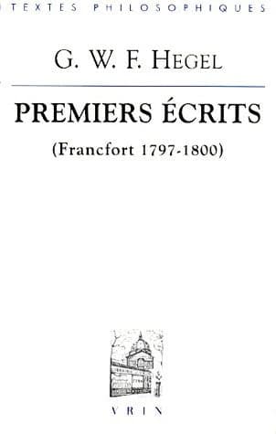 Premiers écrits : Francfort 1797-1800