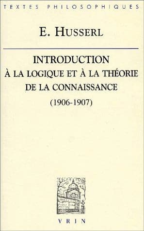 Introduction à la logique et à la théorie de la connaissance : cours 1906-1907