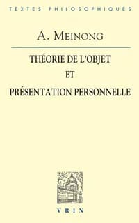 Théorie de l'objet : 1904 ; Présentation personnelle : 1921