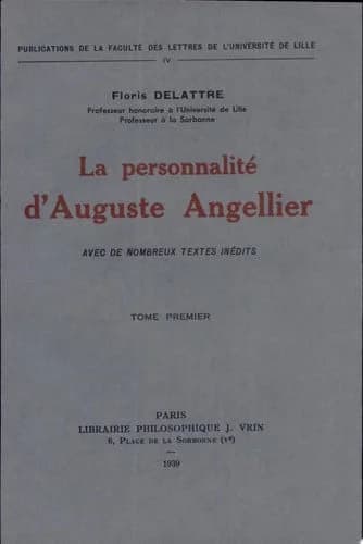 La Personnalite d'Auguste Angellier 1