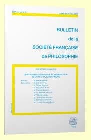 Bulletin de la Société française de philosophie : l'instrument de musique à l'intersection de l'art et de la technique
