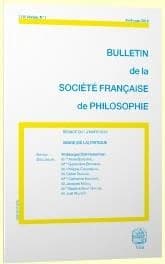 Bulletin de la Société française de philosophie : image (de la) critique
