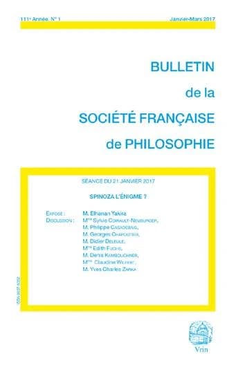 Bulletin de la Société française de philosophie n.111