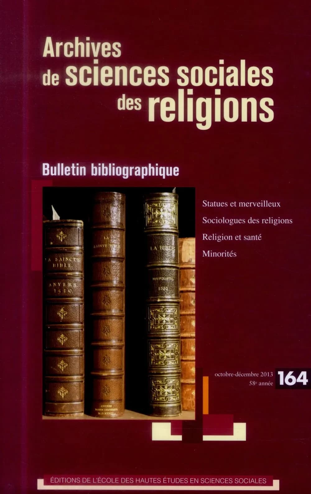Archives de sciences sociales des religions t.164