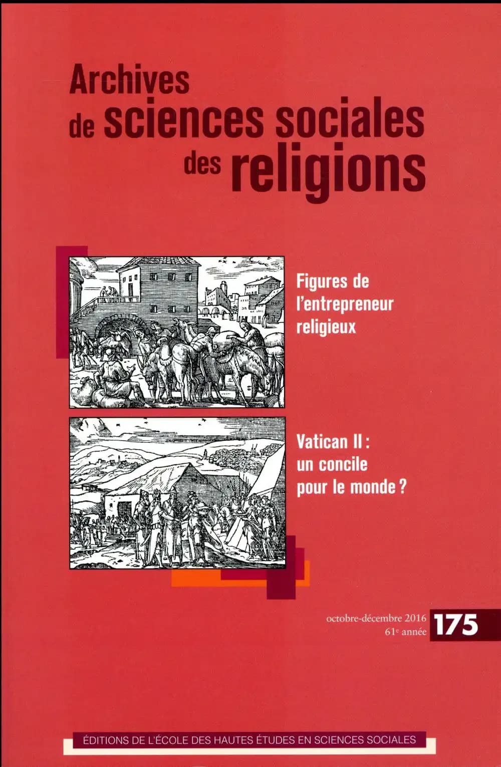 Archives de sciences sociales des religions n.175 : l'entrepreneur religieux