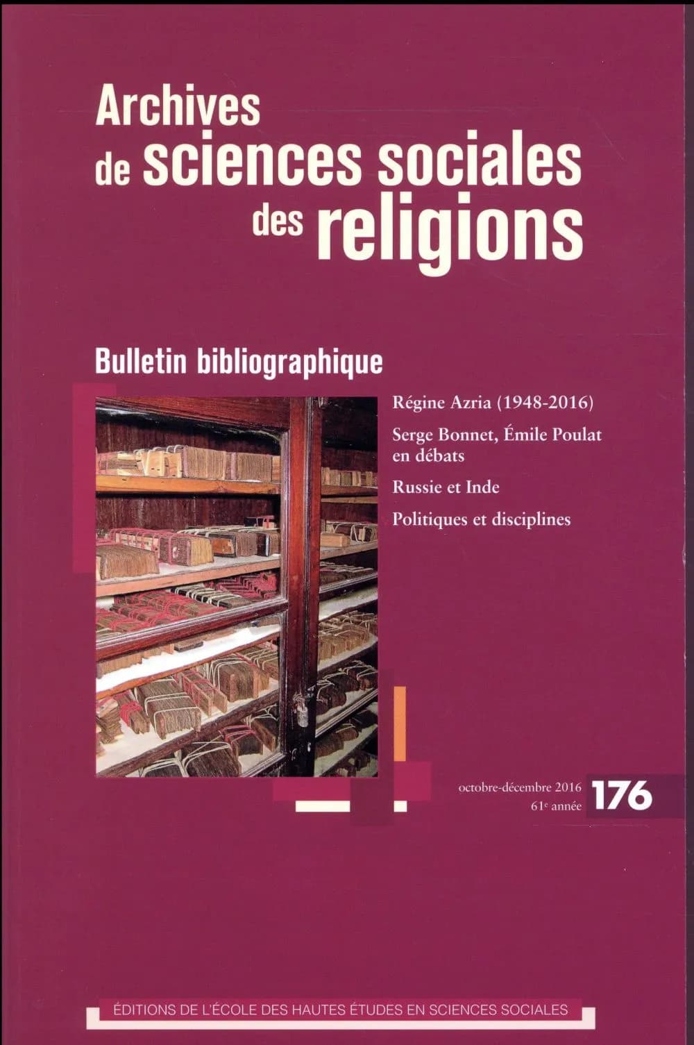 Archives de sciences sociales des religions n.176