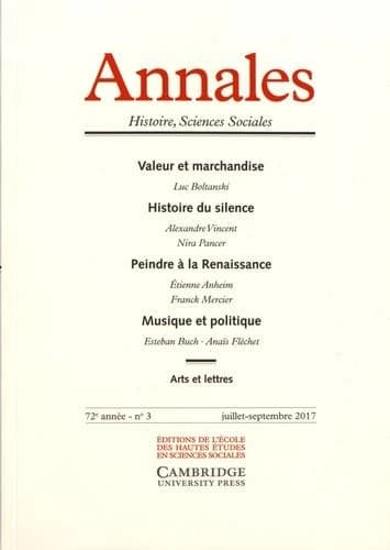 Annales. Histoire, Sciences Sociales, 72e Année, N° 3