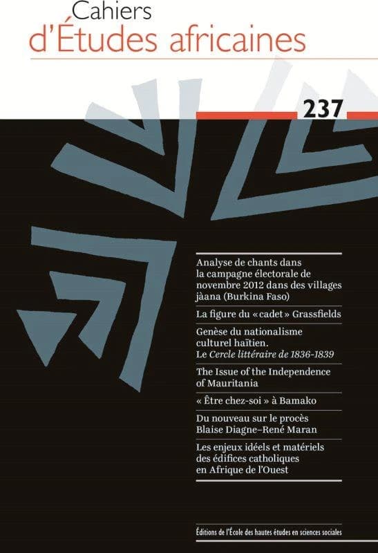 Cahiers d'études africaines n.237 : varia