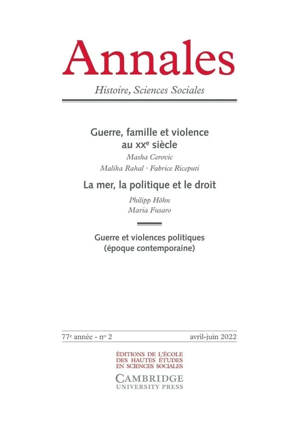 Annales. Histoire, Sciences Sociales, 77e Année, N° 2