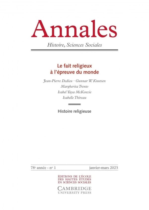 Revue Annales n.78 : Le fait religieux à l'épreuve du monde (édition 2023)