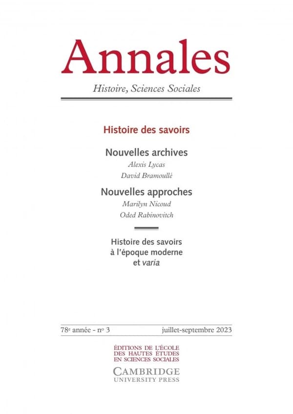 Revue Annales : Migration