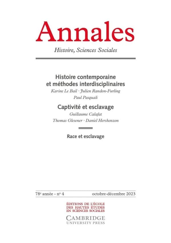 Revue Annales n.78 : Histoire contemporaine et méthodes interdisciplinaires (édition 2023)