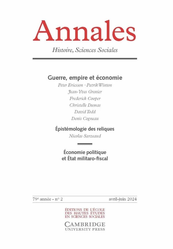 Revue Annales n.2 : Guerre, empire et économie (édition 2024)