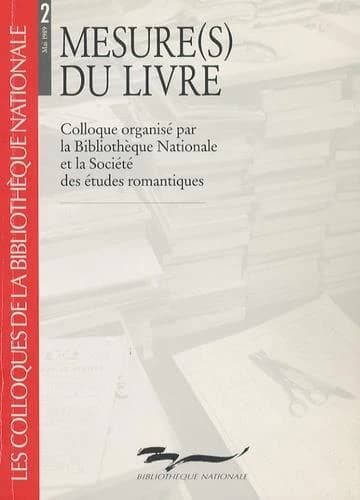 Mesure(s) du livre : colloque