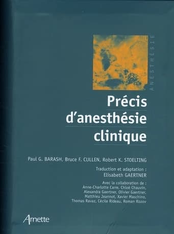 Précis d'anesthésie clinique