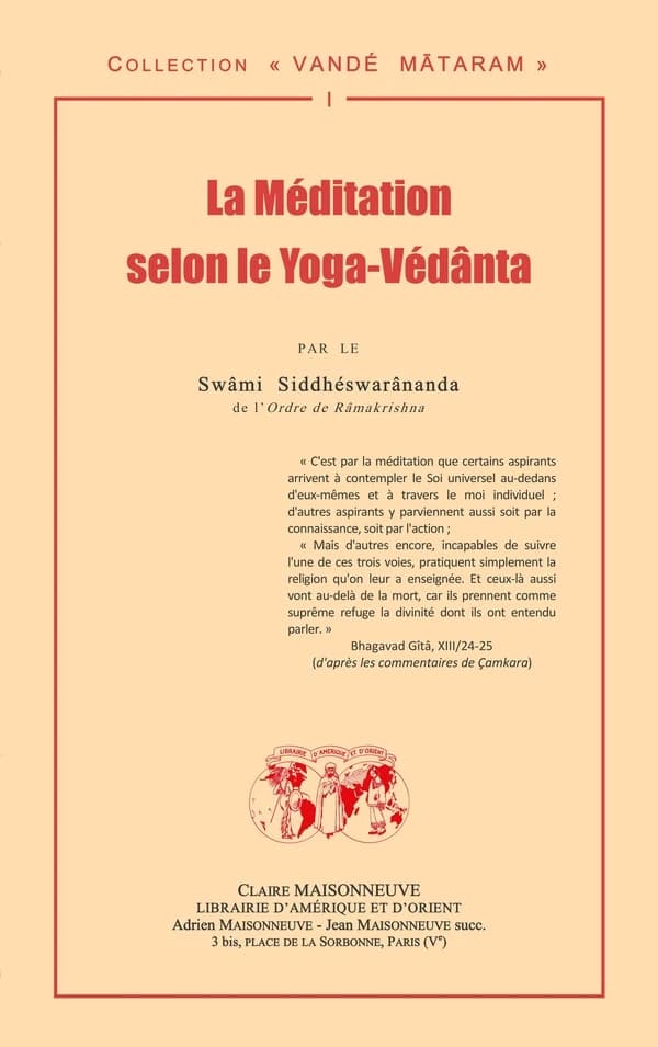 La méditation selon le yoga-Védânta
