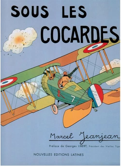 Sous les cocardes : scènes de l'aviation militaire ([Nouv. éd.]) texte et dessins de Marcel Jeanjean,...