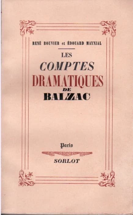 Les comptes dramatiques de Balzac