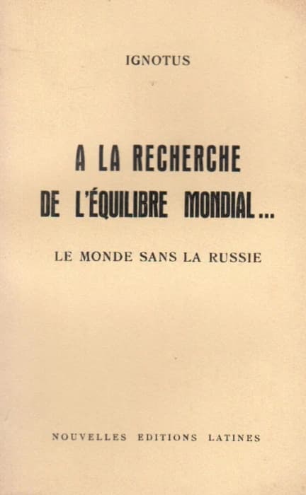 à la recherche de l'équilibre mondial... le monde sans la Russie