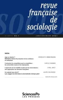 Revue française de sociologie n.62