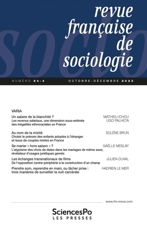 Revue française de sociologie n.64