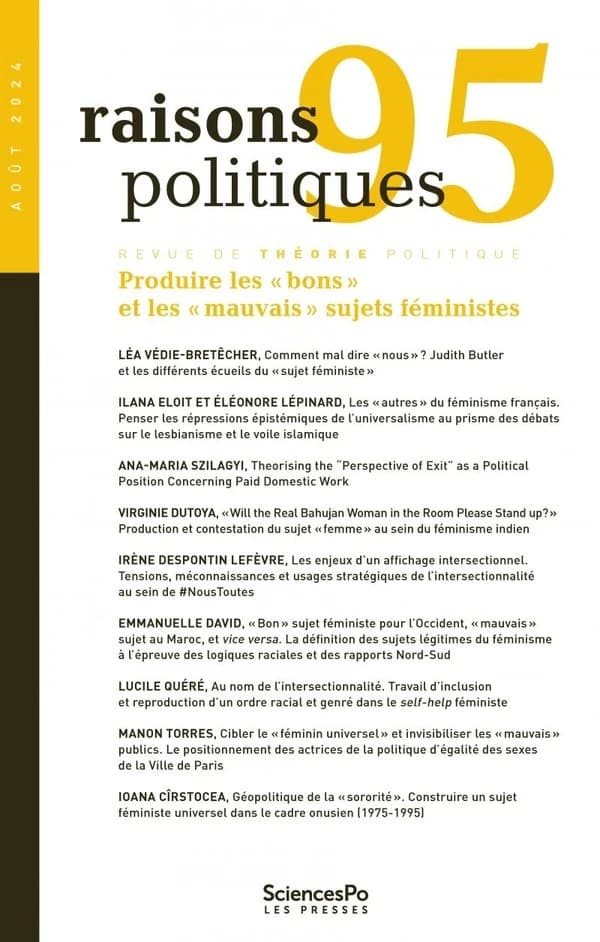Revue raisons politiques n.95 : Produire les "bons" et les "mauvais" sujets féministes