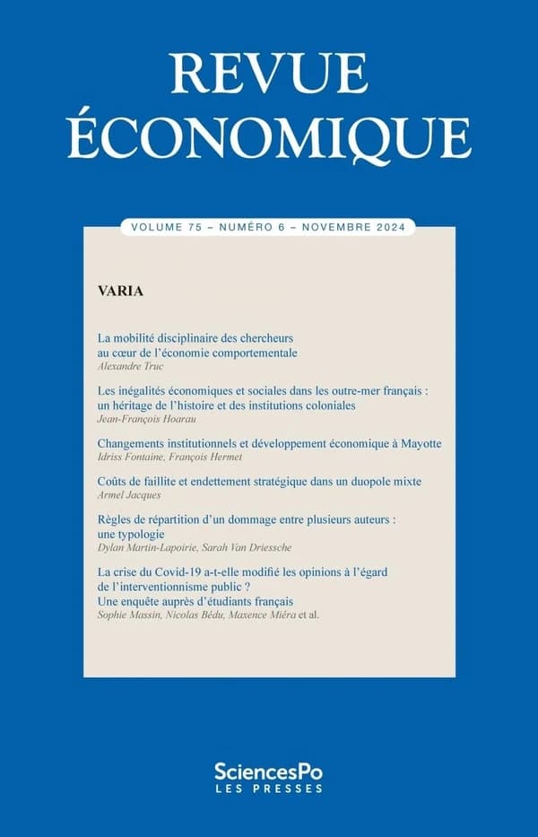 Revue Economique Tome 75