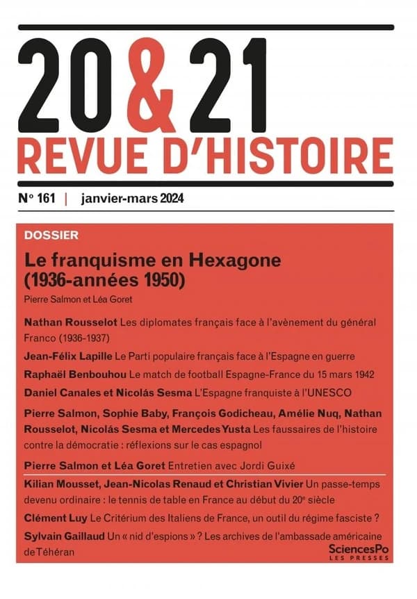 20 & 21. Revue d'histoire Tome 161