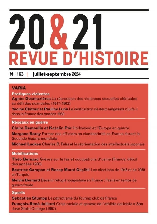 20 & 21. Revue d'histoire Tome 163