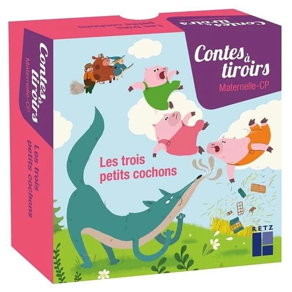 Les trois petits cochons : Contes à tiroirs Maternelle-CP : [jeu memory]