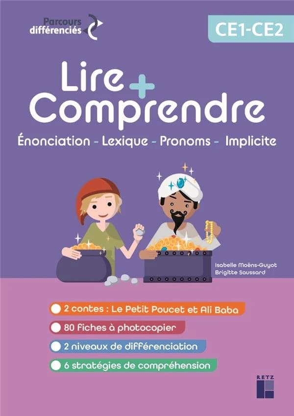 Lire + comprendre CE1-CE2 : Le petit Poucet ; Ali Baba