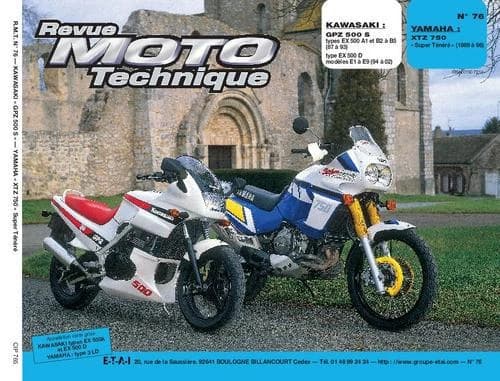 REVUE MOTO TECHNIQUE NUMERO 76 : KAWASAKI GPZ 500S ET YAMAHA XTZ 750