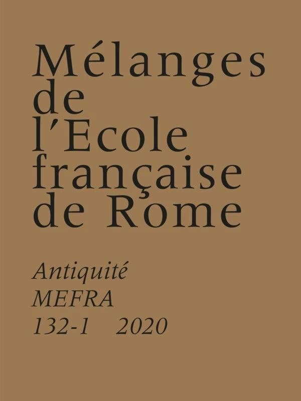 MEFRA ; Antiquité n.132-1 : 2020